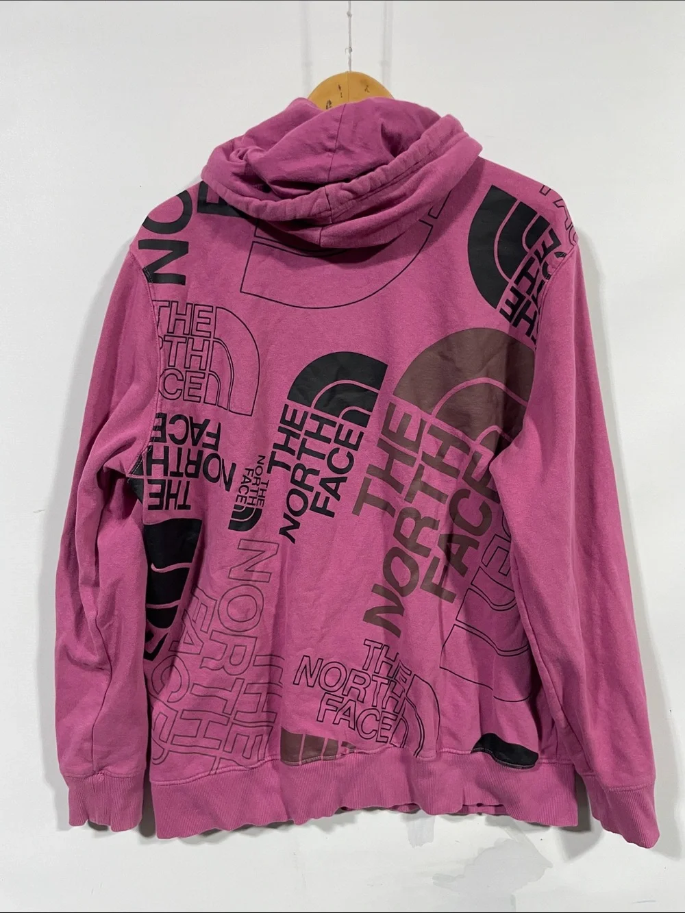 The North Face Men’s Crewneck Hoodie in Deep Pink